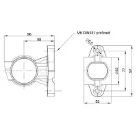 Links | LED Begrenzungsleuchte | kurzer Griff | 12-24v | 1.5mm². Stecker | M10BV-921RWA