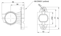 Rechts | LED Begrenzungsleuchte | kurzer Griff | 12-36v | 0,75mm². Stecker | M10BV-912RWA