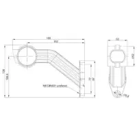 Rechts | LED Begrenzungsleuchte mit abgewinkeltem Griff | 12-24v | 1,5mm². Stecker | M10BV-722RWA