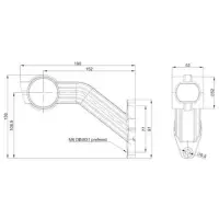 Links | LED Begrenzungsleuchte mit abgewinkeltem Griff | 12-36v | 1,5mm². Stecker | M10BV-721RWA