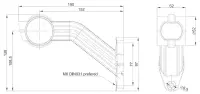 Links | LED Begrenzungsleuchte mit abgewinkeltem Griff | 12-24v | 0,75mm². Stecker | M10BV-711RWA
