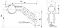 LED Begrenzungsleuchte links, abgewinkelter Griff 12-36V...