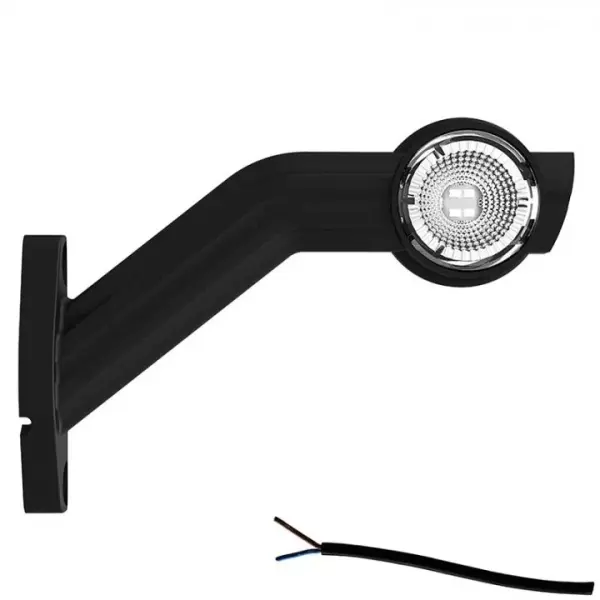 Links | LED Begrenzungsleuchte mit abgewinkeltem Griff | 12-24v | 20cm. Kabel | M10BV-701RWA