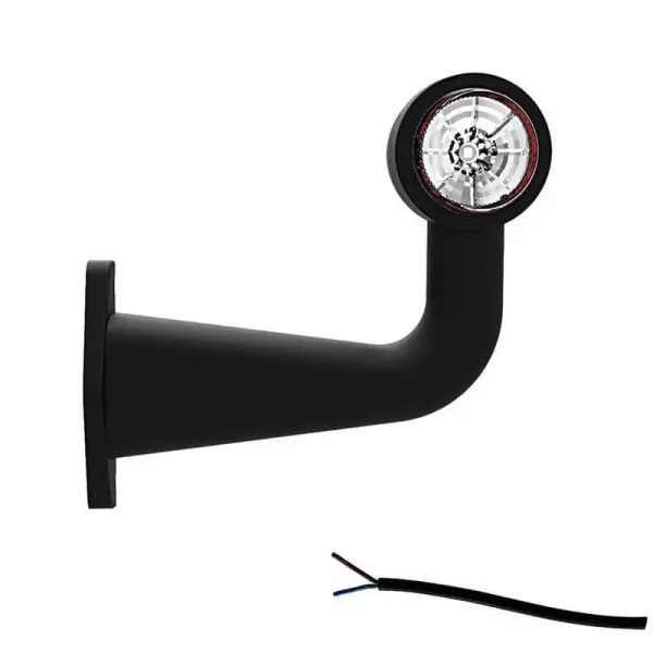Links | LED Begrenzungsleuchte mit abgewinkeltem Griff | 12-24v | 20cm. Kabel | M10BV-601RW