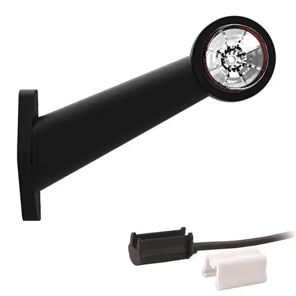 Links | LED Begrenzungsleuchte | abgewinkelter Griff | 12-24v | 1,5mm². Stecker | M10BV-521RW