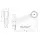Links | LED Begrenzungsleuchte | abgewinkelter Griff | 12-24v | 1,5mm². Stecker | M10BV-521RW