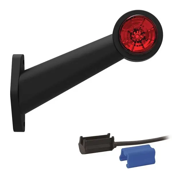 Rechts | LED Begrenzungsleuchte | abgewinkelter Griff | 12-36v | 0,75mm². Stecker | M10BV-512RW