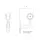Rechts | LED Begrenzungsleuchte mit abgewinkeltem Griff | 12-36v | 20cm. Kabel | M10BV-402RW