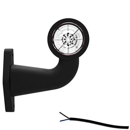 Links | LED Begrenzungsleuchte mit abgewinkeltem Griff | 12-36v | 20cm. Kabel | M10BV-401RW
