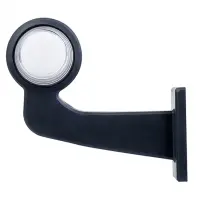 Rechts | LED Begrenzungsleuchte abgewinkelter Griff | mattierte Linse | 12-24v | MB-1022RW