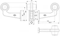 links | LED Begrenzungsleuchte | abgewinkelter Griff & mattierte Linse | 12-24v | MB-1021RW