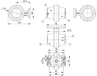 LED Schwedische Begrenzungsleuchte | kurzer Griff | mattierte Linse | 12-24v | MB-1020RW