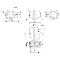 LED Begrenzungsleuchte | kurzer Griff | mattierte Linse | 12-24v | MB-1020RA