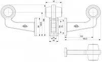 rechts | LED Begrenzungsleuchte | abgewinkelter Griff | klare Linse | 12-24v | MB-1012RA