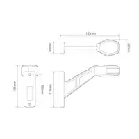 Links | LED Begrenzungsleuchte | 12-24v | 30cm. Kabel | rot-weiß-gelb | 1007LE