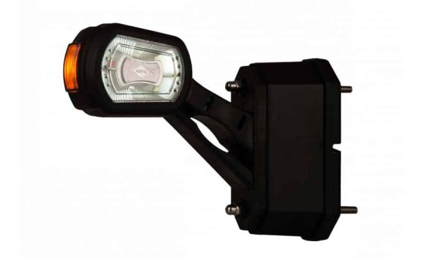 LED Begrenzungsleuchte rechts mit Alarm rot-weiß-gelb 12-24v | MBA-2732RWA