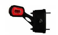 LED Begrenzungsleuchte links mit Alarm rot-weiß-gelb 12-24v | MBA-2731RWA