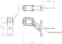 LED Begrenzungsleuchte links rot-weiß-gelb 12-24v...