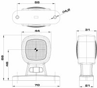 LED Begrenzungsleuchte kompakt | 12-24v | IP69K |...