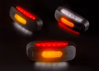 LED Begrenzungsleuchte kompakt rot-weiß-gelb 12-24v 50cm Kabel