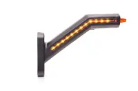 LED Begrenzungsleuchte links inkl. Blinklicht, klare Linse 12-24v