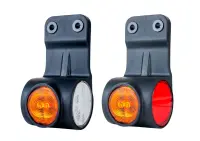 LED Begrenzungsleuchte rechts Neon rot-weiß-gelb 12-24v 60cm Kabel