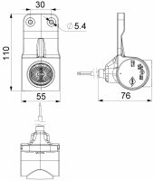 LED Begrenzungsleuchte rechts rot-weiß-gelb 12-24v...