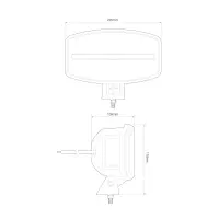 LED Fernscheinwerfer 1000 Lumen | mit Positionslicht | 12-24v | 30cm. Kabel | DL245