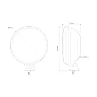 LED Fernscheinwerfer R112 | mit Positionslicht | 12-24v | 30cm Kabel | DL226