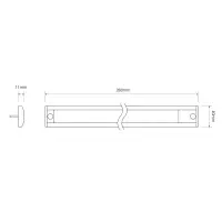 LED Innenbeleuchtung | mit Touch Control | schwarz | 26cm | 12v | kaltes weißes Licht | 40260-12