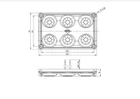 LED Innenleuchte rot(19lm) - weiß(720lm-5000K) 12-24v | BG-1500RW