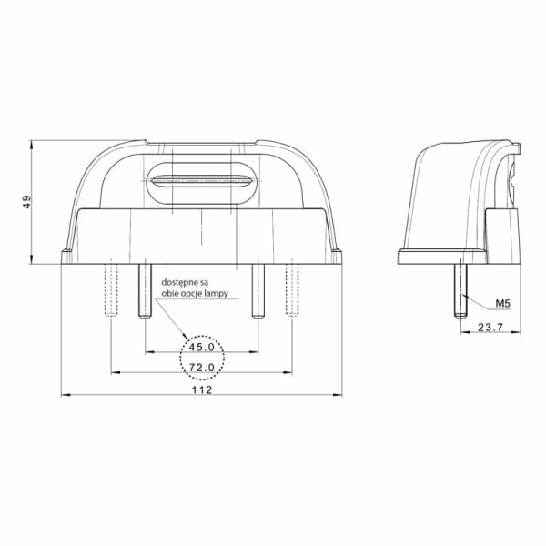 LED Kennzeichenbeleuchtung | 12-36v | Volt 0,75mm². Stecker | MK-1640