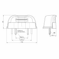 LED Kennzeichenbeleuchtung | 12-36v | Volt 0,75mm²....