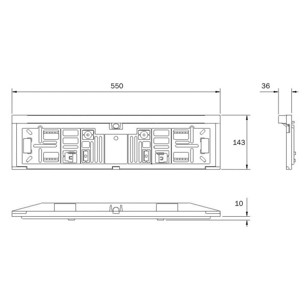 LED ADR Nummernschildhalter inkl. Beleuchtung 1,5m + 1,5mm² Stecker