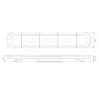LED Lichtbalken | R65 | 621mm | komplett blinkend | EQBT621R65A