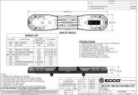 LED-Warnbalken gelb | 13 Serie | ECE-R65 gelb | transparent | weiß Mitte | 1000mm | 16 LE | 13-01004-E