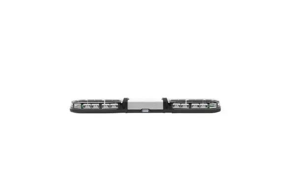 LED-Warnbalken gelb | 13 Serie | ECE-R65 gelb | transparent | weiß Mitte | 1000mm | 24 LE | 13-01002-E