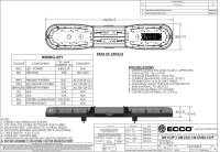 LED-Warnbalken gelb | 13 Serie | ECE-R65 gelb | transparent | weiß Mitte | 1000mm | 24 LE | 13-01002-E