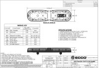 LED gelb | 13 Serie | ECE-R65 gelb | 770mm | 24 LEDs | 13-00001-E