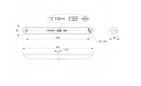 LED Blinklicht Static slimline | 12-24v | 100cm. Kabel | VK-150