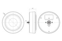 LED-Nebelrückfahrlicht darklook, Chrom 12-24v 5-PIN Einbau