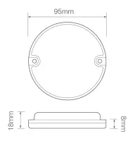 LED Bremslicht, Rücklicht | 12-24v | 20cm Kabel | 95RM