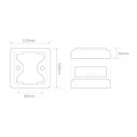 LED Nebelscheinwerfer mit schwarzem Rand | 12-24v | 40cm Kabel | 80FME