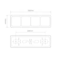 LED Rücklicht mit schwarzem Rand | 12-24v | 40cm...