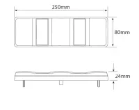 LED Rücklicht ohne Kennzeichenleuchte | 12-24v | 40cm. Kabel | 250WARM