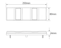 LED Rücklicht ohne Kennzeichenbeleuchtung | 12-24v | 40cm. Kabel | 250FARM