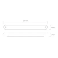 LED-Kombileuchte slimline rote Linse | 12v | 40cm. Kabel | 235R12