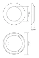 LED-Rückfahrlicht mit Chromrand | 12-24v | 0,15m Kabel | 145WME