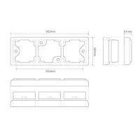 LED Rücklicht mit schwarzem Rand | 12-24v | 40cm...