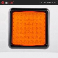 LED Blinklicht mit schwarzem Rahmen | 12-24v | 40cm Kabel...